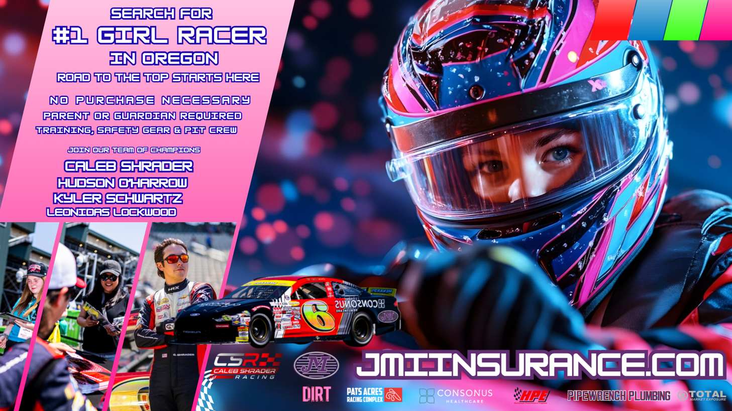 1 Girl Racer in Oregon with JMI Limo Portland Team and Caleb Shrader Racing