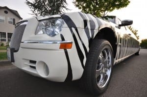 Zebra Striped Limousine in Portland