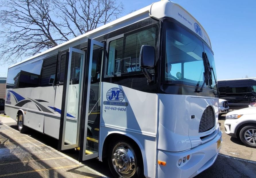 Charter Bus Portland Oregon - White Charter Bus Service JMI Limousine Charter Bus Portland Oregon - White Charter Bus Service JMI Limousine