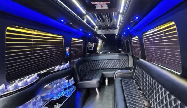 Luxury Transportation in Mercedes Sprinter Coach from JMI Limo Portland