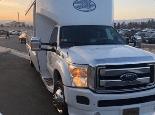 Vancouver-Shuttle-Bus-Ford-F450-White-JMI-Limousines Vancouver-Shuttle-Bus-Ford-F450-White-JMI-Limousines